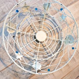 New White Nautical Wire Basket